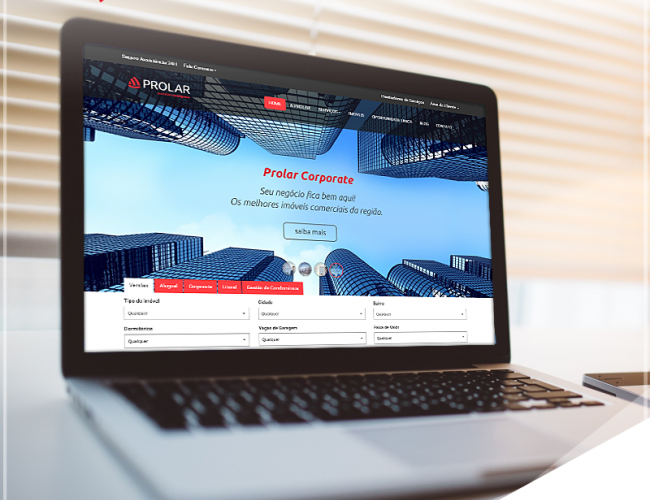 Nova cara da imobiliária com o Prolar On-line