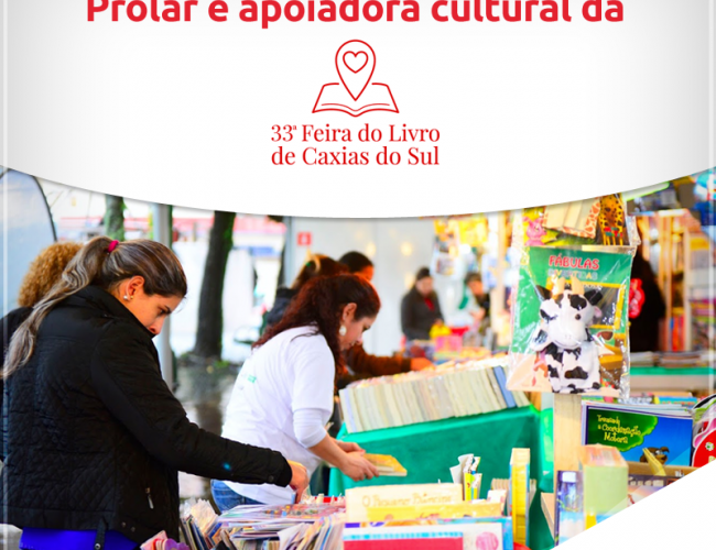 Prolar é apoiadora cultural da 33ª Feira do Livro de Caxias